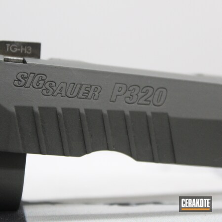 Powder Coating: Slide,Gun Slide,S.H.O.T,Sig Sauer,Sig P320,P320,SIG™ DARK GREY H-210,Sig,Pistol Slide