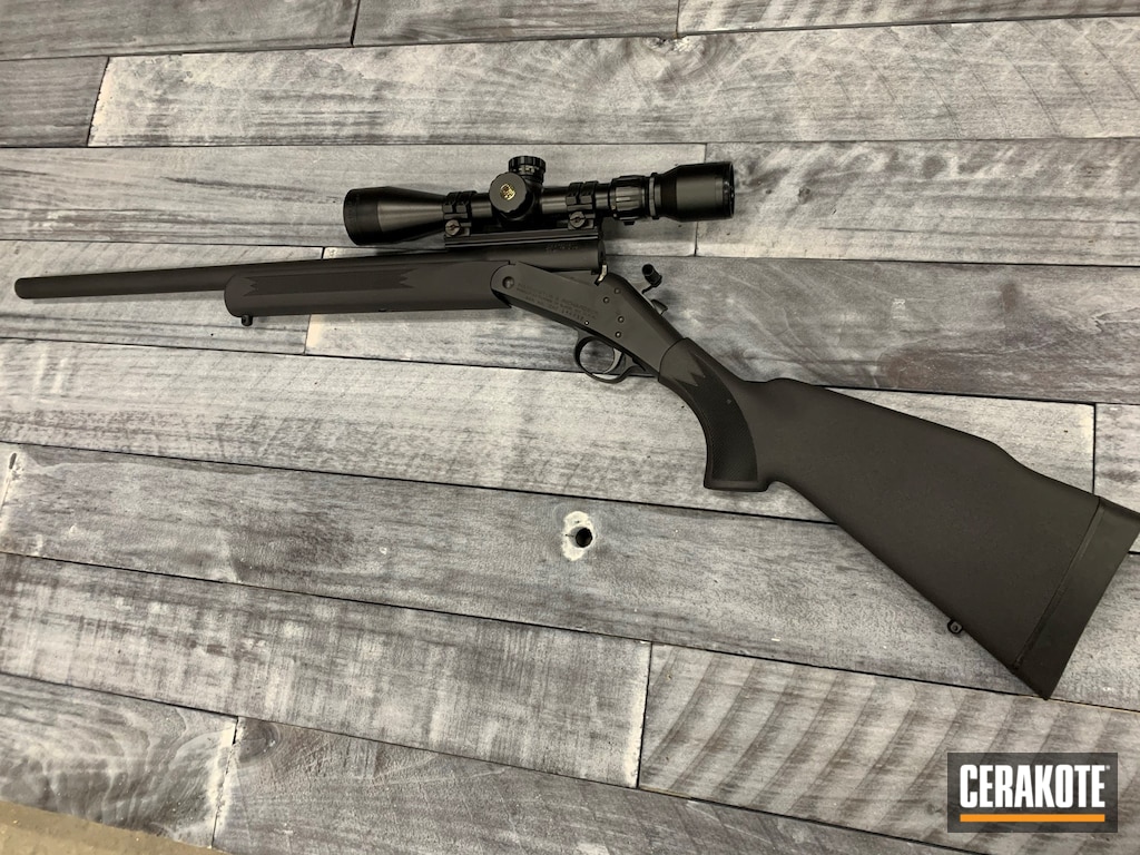 H&R Firearms Rifle Cerakoted using Graphite Black Cerakote