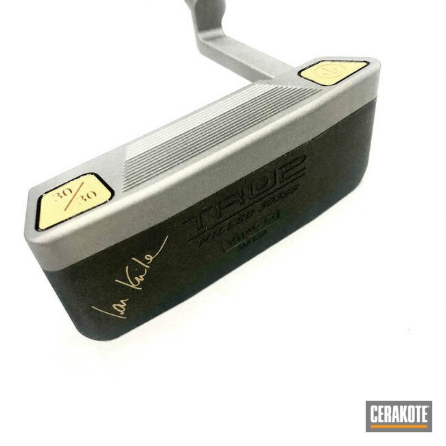 Custom True 2 Golf Putter Cerakoted Using Titanium, Tungsten And Gold