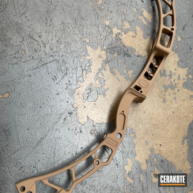 Bow Cerakoted using Gen II Matte Brown | Cerakote