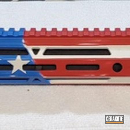 Powder Coating: Snow White H-136,NRA Blue H-171,S.H.O.T,FIREHOUSE RED H-216,.350 Legend,Handguard