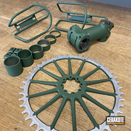 Powder Coating: Bicycle Parts,JESSE JAMES EASTERN FRONT GREEN  H-400