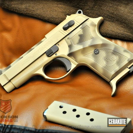 Powder Coating: Chocolate Brown H-258,Titan,Handguns,DESERT SAND H-199,Freehand Camo,F.I.E
