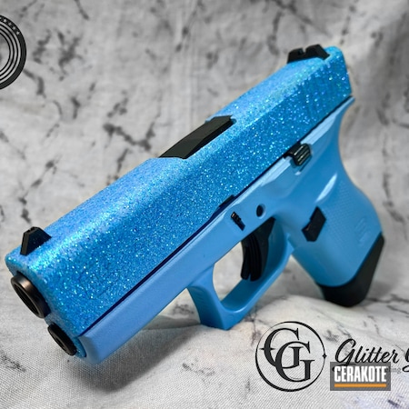 Powder Coating: Glock 43,9mm,Glock,BLUE RASPBERRY H-329,S.H.O.T,Glitter Glock