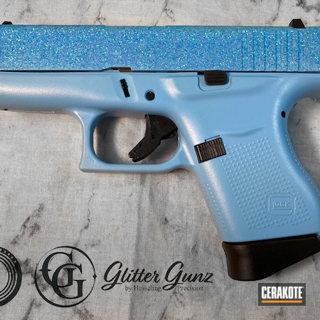 Powder Coating: Glock 43,9mm,Glock,BLUE RASPBERRY H-329,S.H.O.T,Glitter Glock