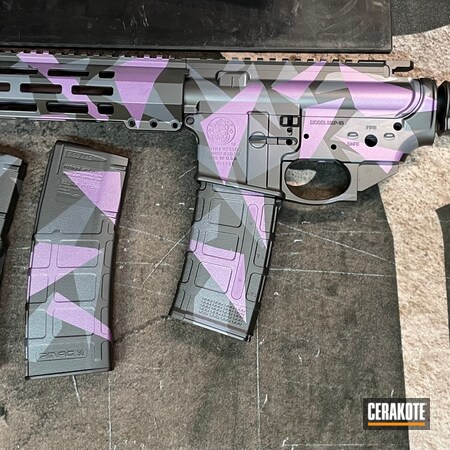 Powder Coating: Smith & Wesson,CRUSHED ORCHID H-314,AR Rifle,Armor Black H-190,Camo,BLACK CHERRY H-319,SIG™ DARK GREY H-210,Fracture Geo Camo,M&P 15
