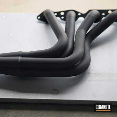 Powder Coating: CERAKOTE GLACIER BLACK C-7600,Automotive,Headers,Exhaust