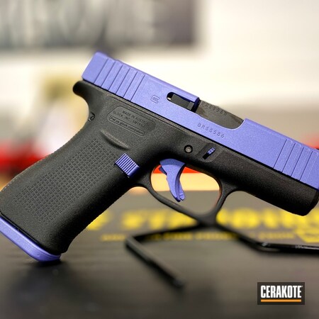 Powder Coating: 9mm,Graphite Black H-146,S.H.O.T,Glock 43X,Custom Mix,Bright Purple H-217,g43x