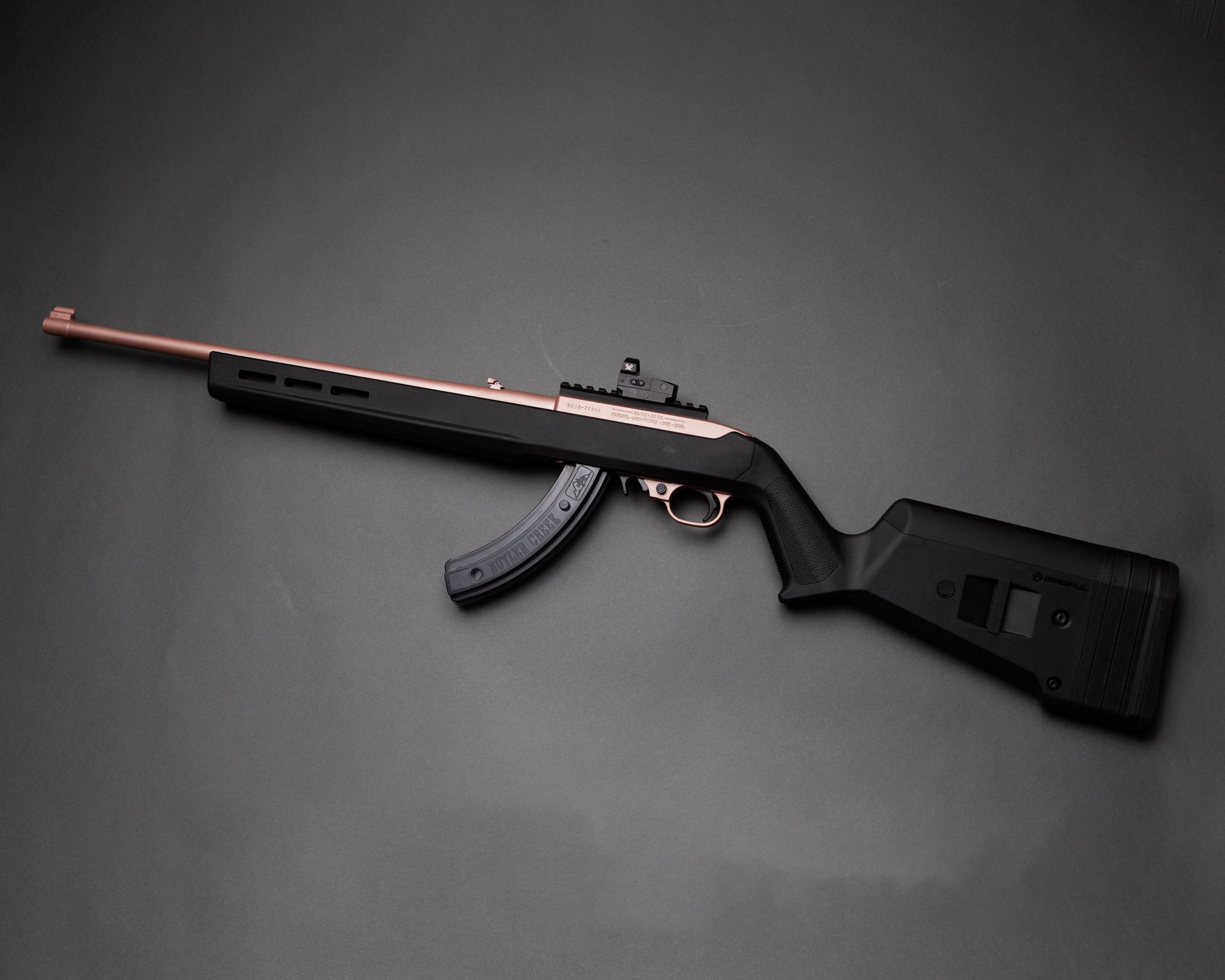 Rose Gold Rifle Ruger Rifle Cerakoted using Rose Gold | Cerakote