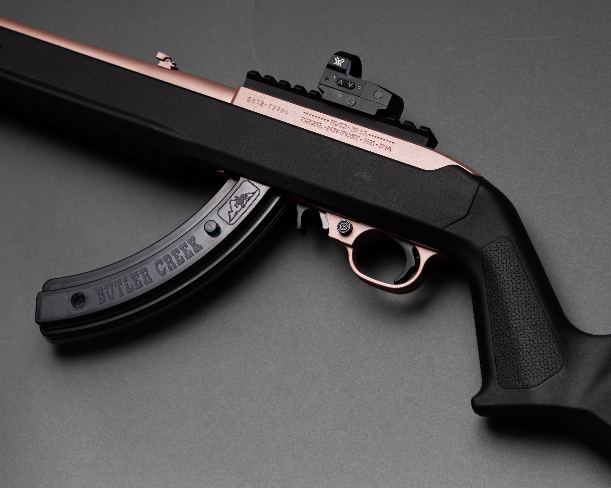 Rose Gold Rifle Ruger Rifle Cerakoted using Rose Gold | Cerakote