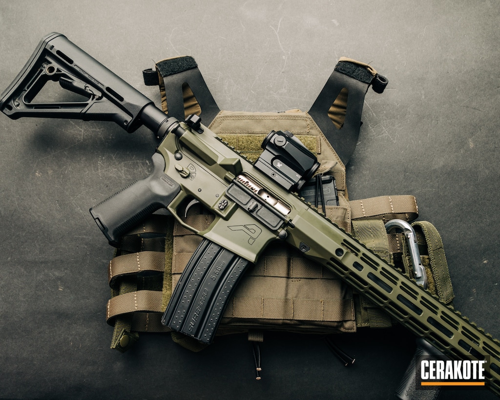Aero Precision AR Build Cerakoted using Mil Spec O.D. Green Cerakote