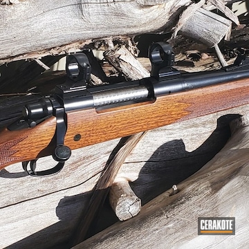 Remington 700 Rifle Cerakoted Using Gloss Black