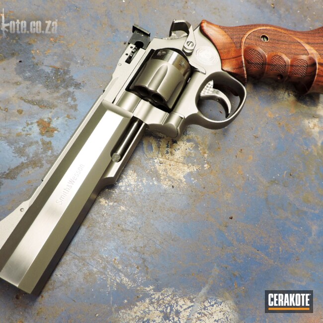 Smith & Wesson Revolver Cerakoted Using Satin Mag
