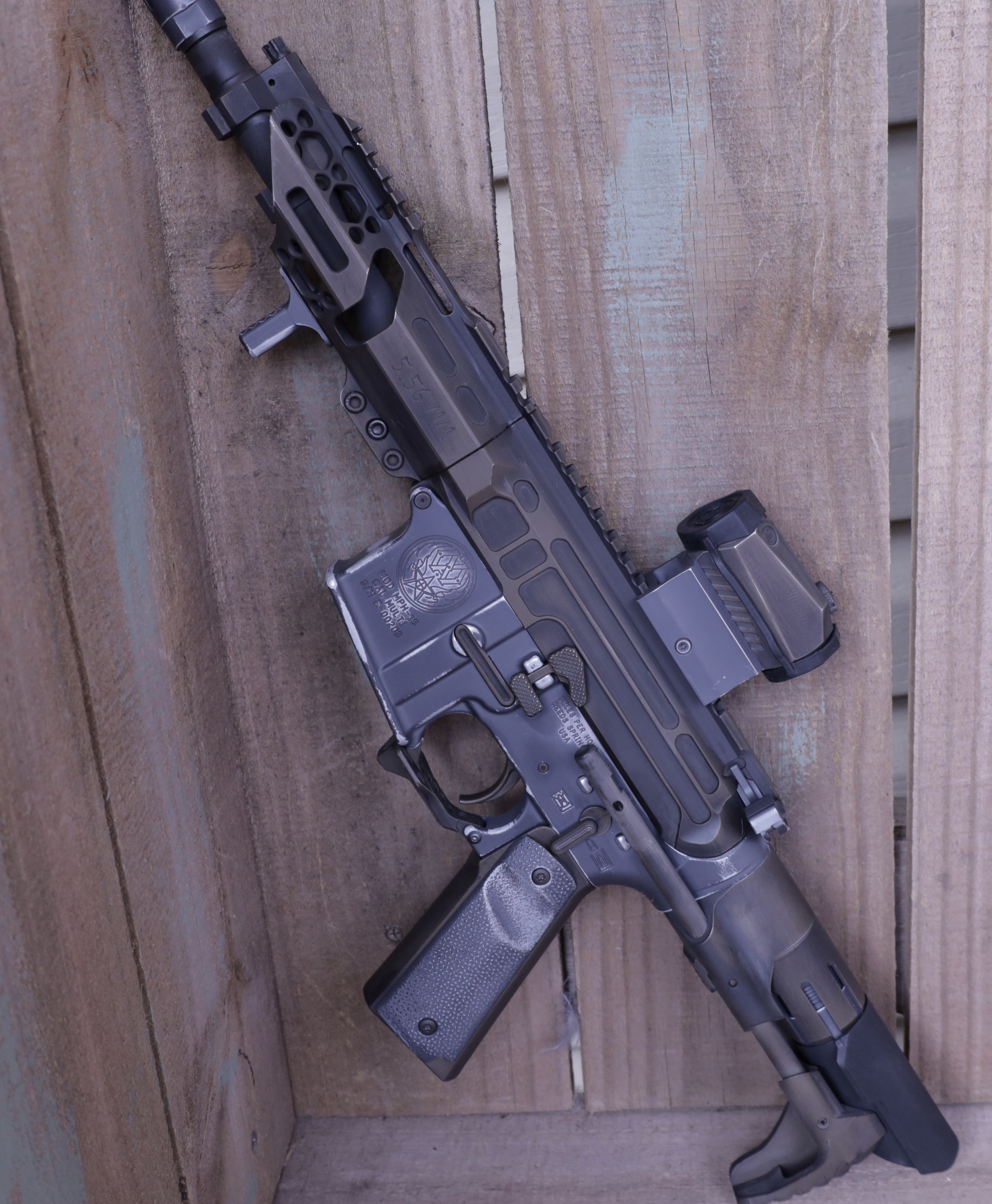 M16 Customized Custom M-16 Cerakoted using Sniper Grey, Battleship Grey and Graphite ...