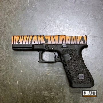 Tiger King Themed Glock 17 Cerakoted Using Graphite Black