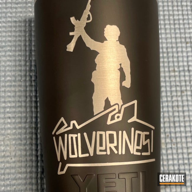 Custom Yeti Tumbler Cerakoted Using Sig™ Dark Grey