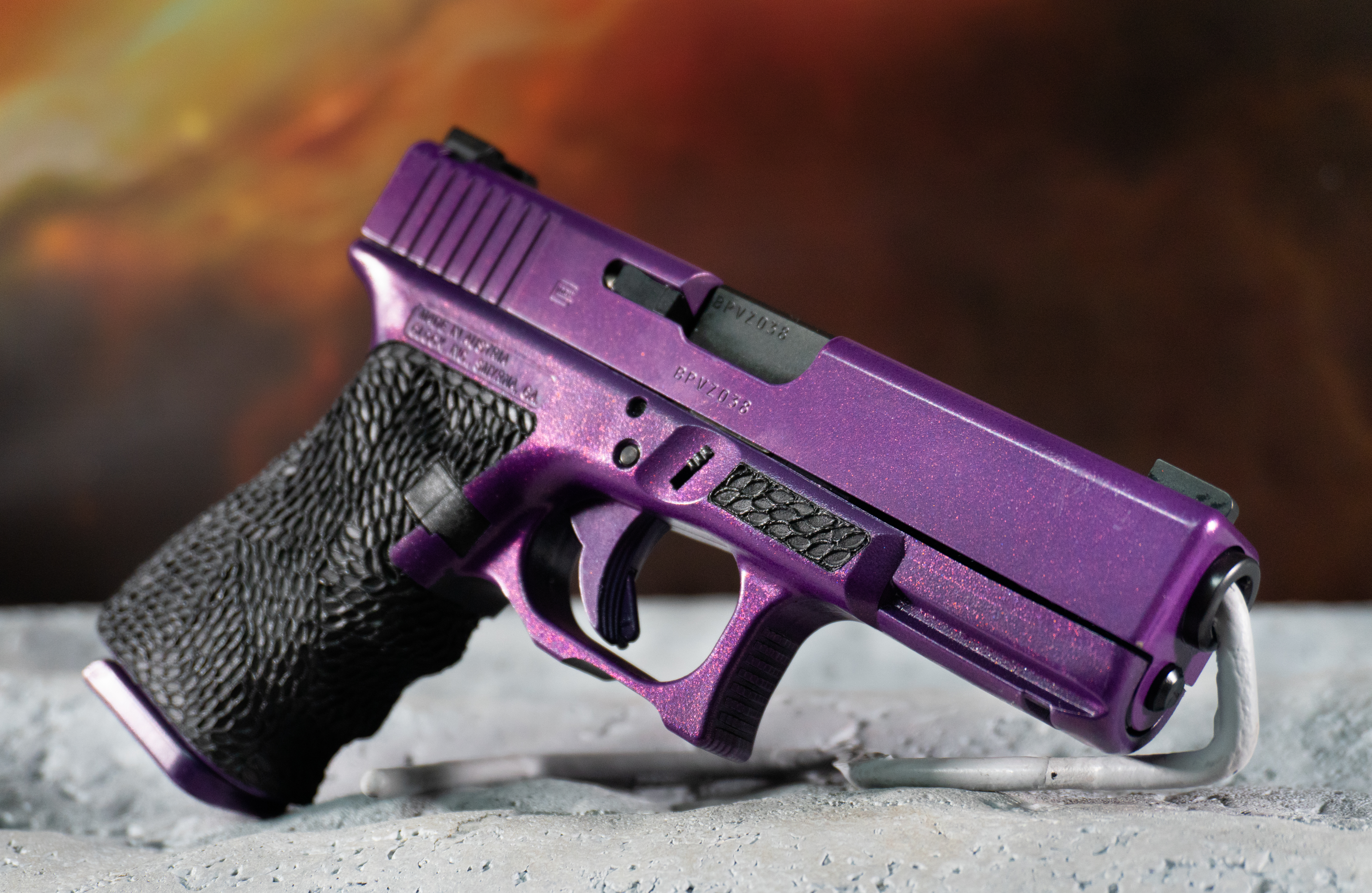 Custom Pistol Cerakoted using PURPLEXED | Cerakote