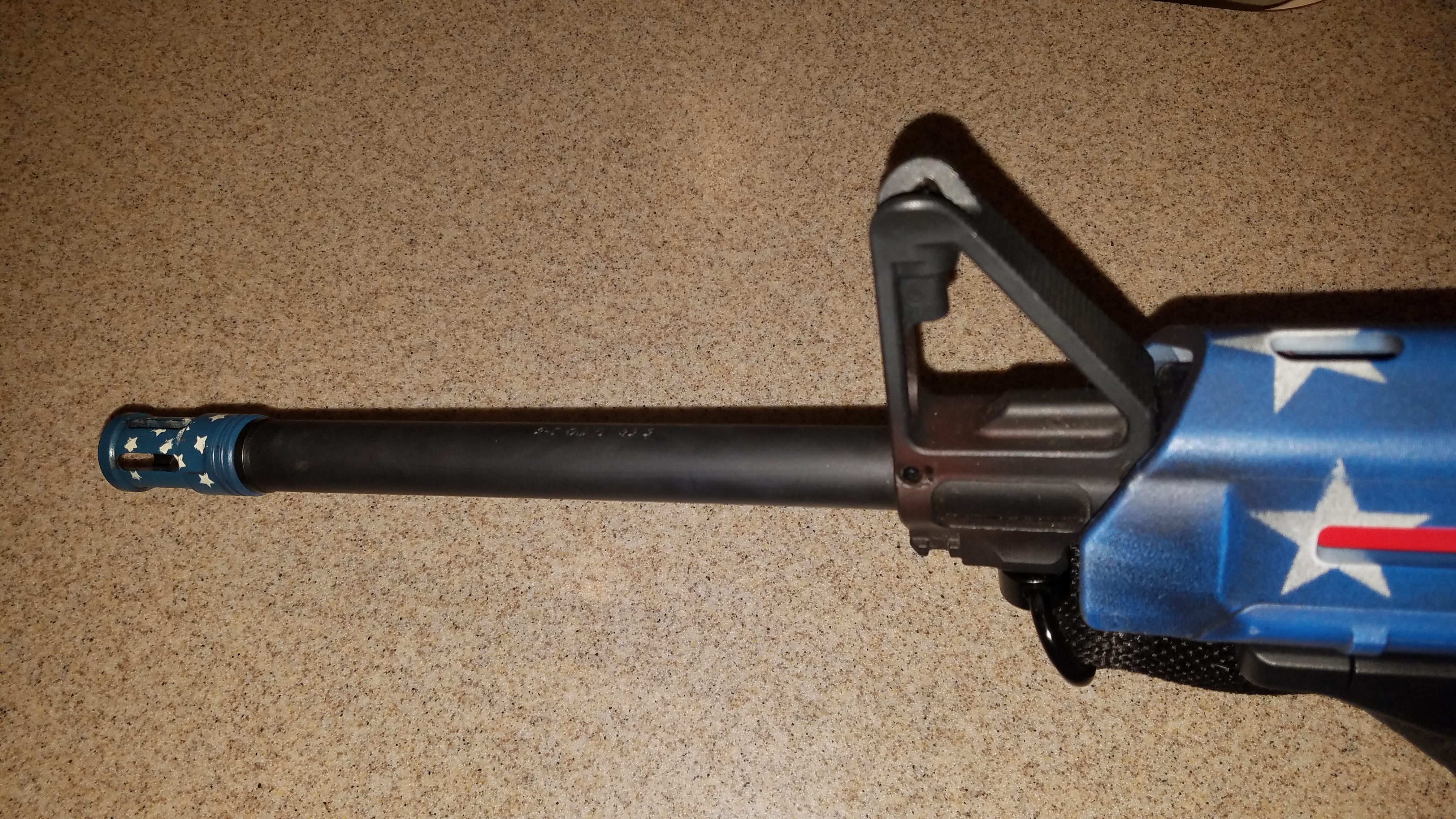 United States Flag Themed AR Cerakoted Using Armor Black, Stormtrooper ...