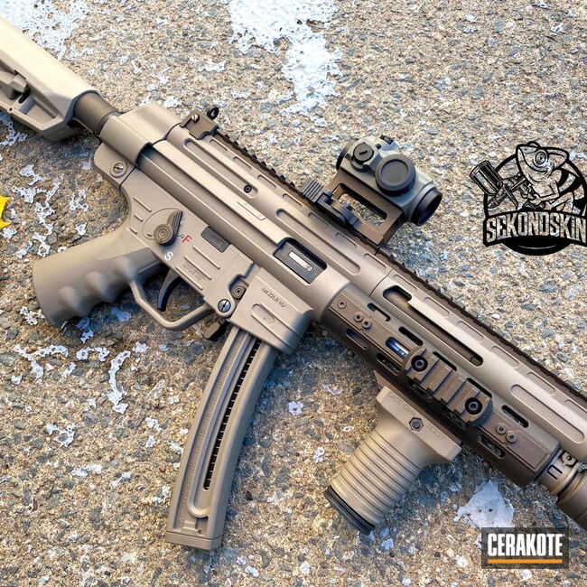 Custom MP5 Cerakoted using Midnight Bronze, Stormtrooper White and Ruby ...