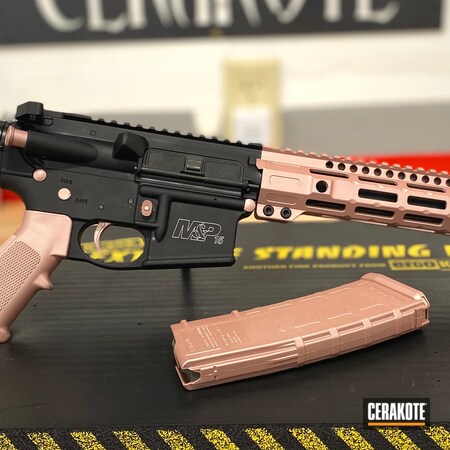 Powder Coating: ROSE GOLD H-327,Smith & Wesson,5.56,S.H.O.T,.223,AR-15