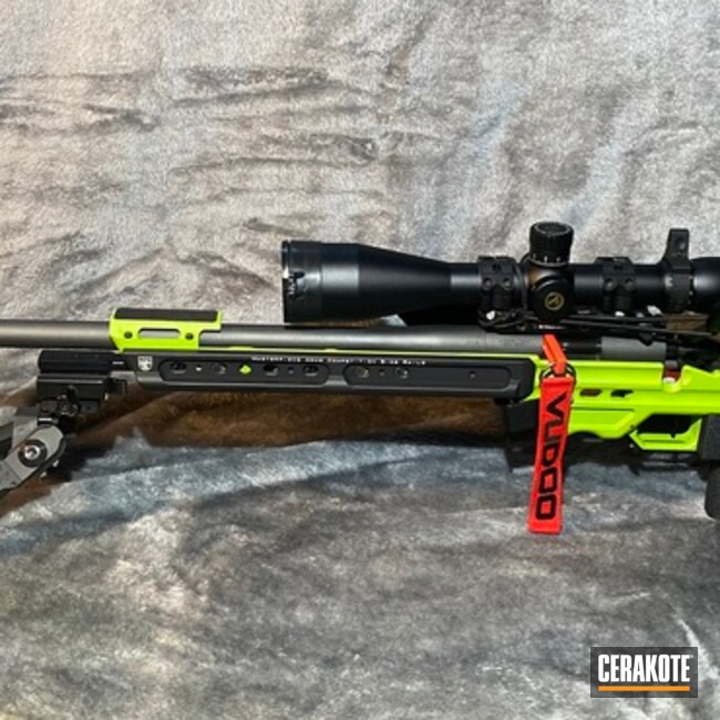 Custom Rifle Cerakoted Using Zombie Green