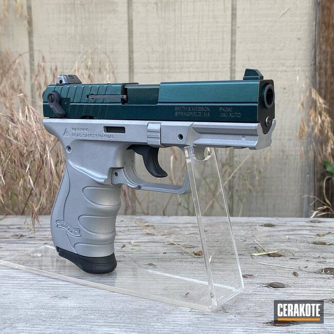 Walther Pk380 Cerakoted Using Crushed Silver And Graphite Black