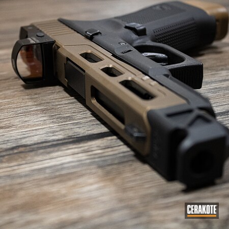 Powder Coating: 9mm,Glock,Glock 19X,Handgun,Burnt Bronze H-148