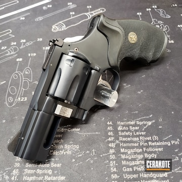 Dan Wesson Revolver Cerakoted Using Midnight Blue