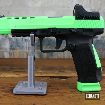 Powder Coating: 9mm,S.H.O.T,Pistol,Canik,PARAKEET GREEN H-331