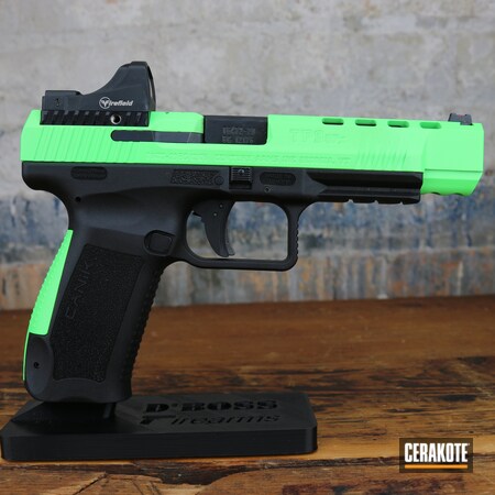 Powder Coating: 9mm,S.H.O.T,Pistol,Canik,PARAKEET GREEN H-331