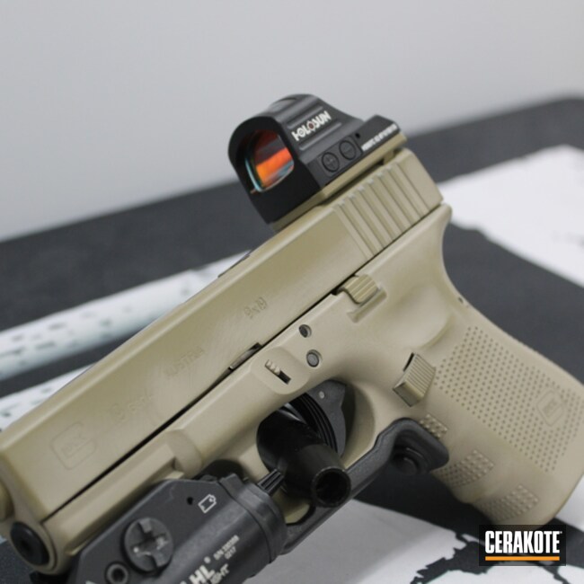 Glock 19 Cerakoted Using Mcmillan® Tan And Coyote Tan