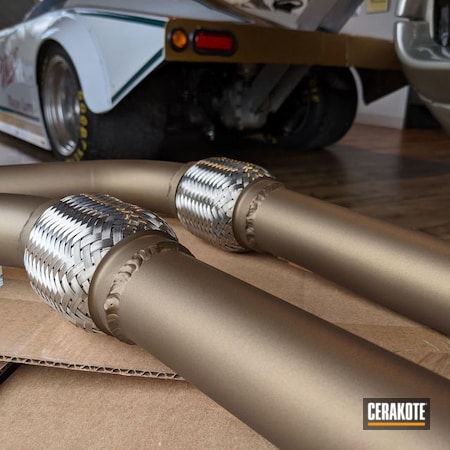 Powder Coating: Burnt Bronze C-148,Pipes,Automotive,Exhaust,Custom,Exhaust Pipes