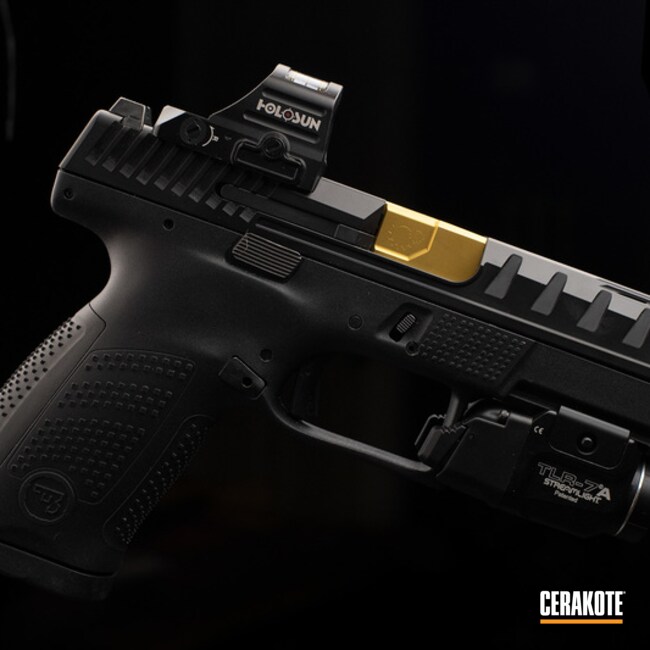 Cz P10c Pistol Cerakoted Using Graphite Black