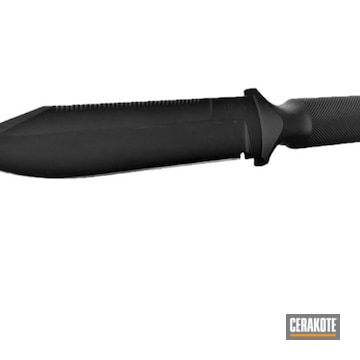 Custom Chris Reeve Knife Cerakoted Using Graphite Black