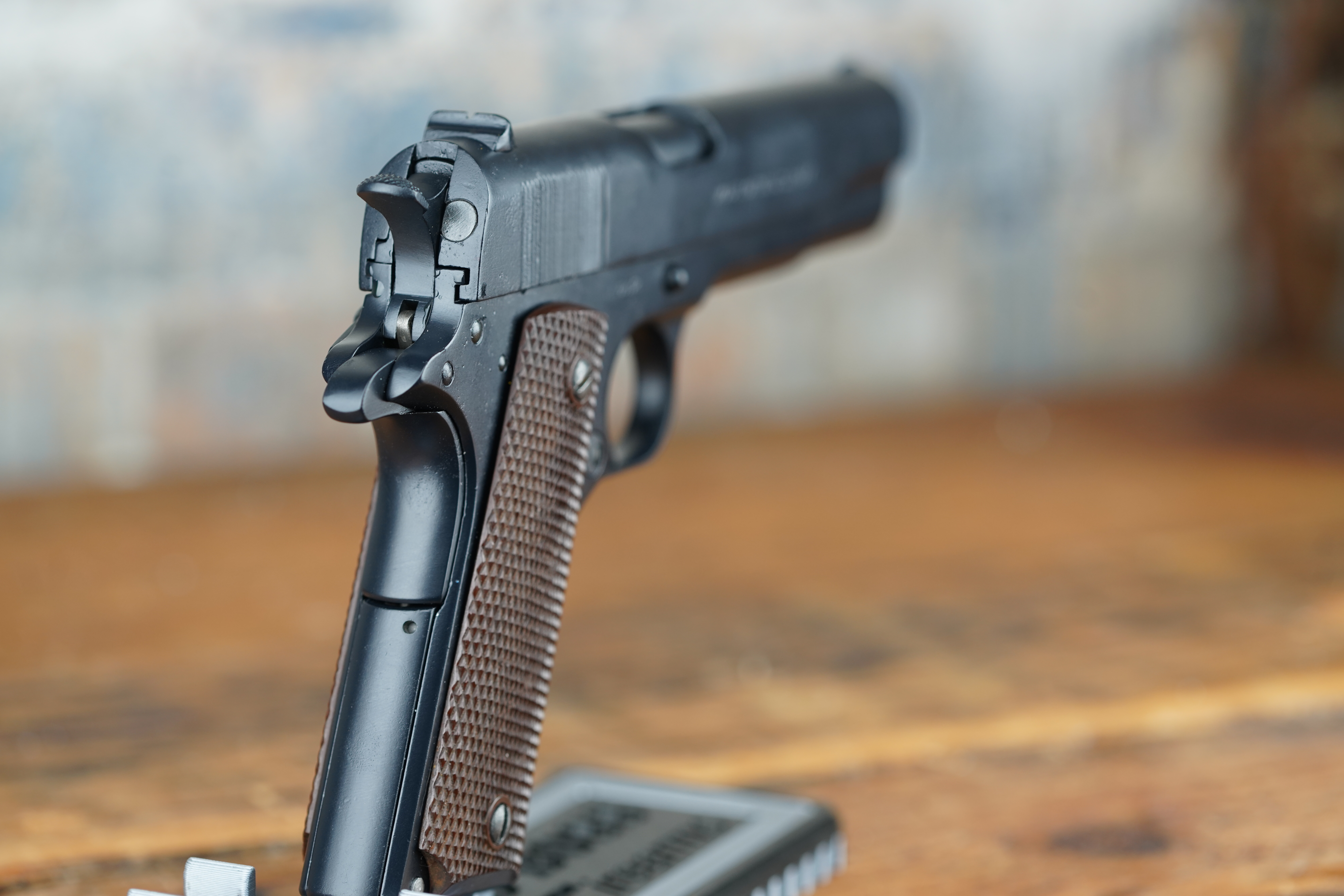 Socom Blue Colt 1911 Pistol Cerakoted using SOCOM Blue | Cerakote