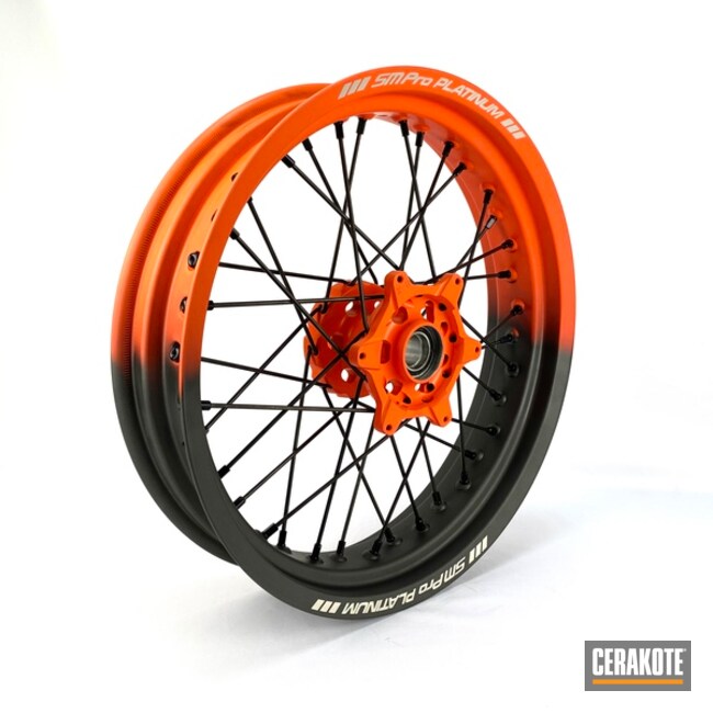 Sm Pro Wheels Cerakoted Using Hunter Orange And Cobalt