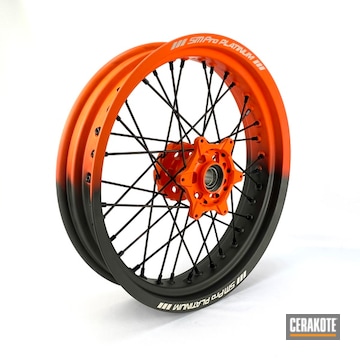 Sm Pro Wheels Cerakoted Using Hunter Orange And Cobalt