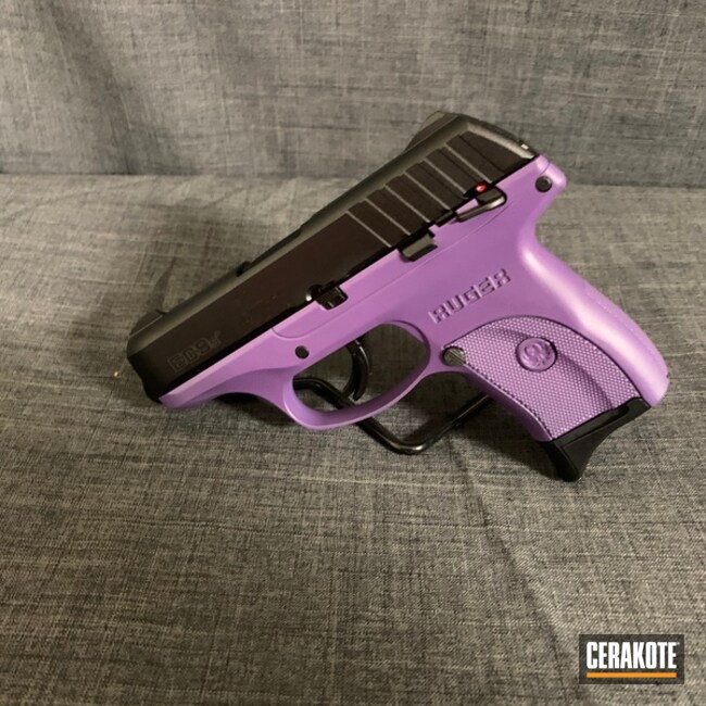 Ruger Ec9s Pistol Cerakoted Using Bright Purple