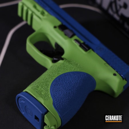 Powder Coating: 9mm,Smith & Wesson,Zombie Green H-168,S.H.O.T,M&P 9,Ridgeway Blue H-220,Smith & Wesson SD9