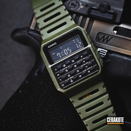 Powder Coating: Technology,Accessories,MIL SPEC O.D. GREEN C-244,Casio Watch,Watch