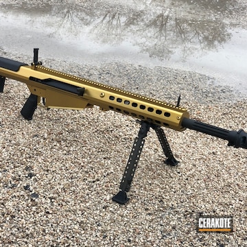 Gold Barret Cerakoted Using Armor Black And High Gloss Ceramic Clear