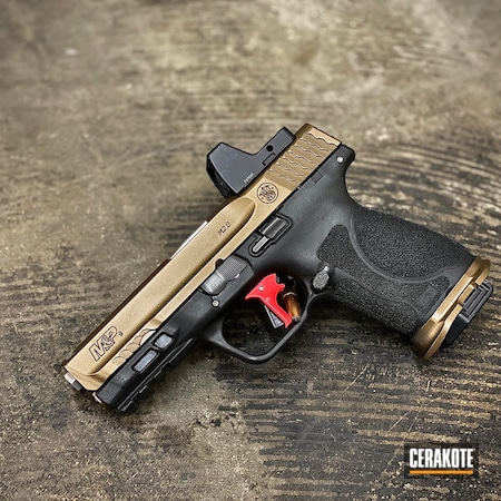 Powder Coating: Midnight Bronze H-294,Compact,Smith & Wesson,M&P9,S.H.O.T,Pistol,Handgun