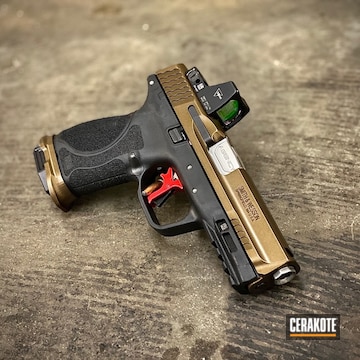 Smith & Wesson M&p 9 Pistol Cerakoted Using Midnight Bronze