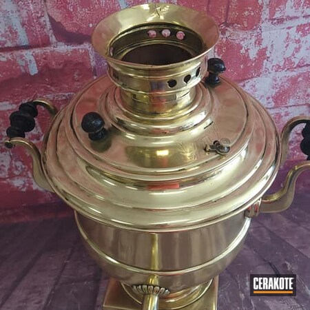 Powder Coating: Samovar Tea Pot,Kitchen,Russian,Gloss Clear,Brass,HIGH GLOSS CERAMIC CLEAR MC-160,Drinkware