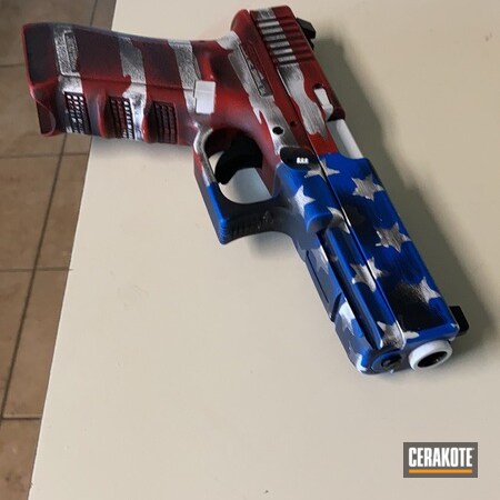 Powder Coating: Glock,NRA Blue H-171,S.H.O.T,Pistol,Stormtrooper White H-297,American Flag,FIREHOUSE RED H-216,Glock 22