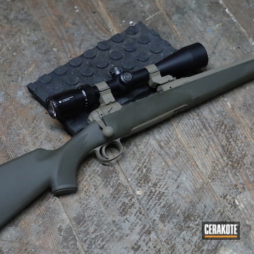 Savage Model 111 Bolt Action Rifle Cerakoted Using Magpul® O.d. Green And Glock® Fde