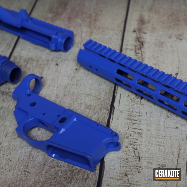 Anderson Manufacturing Ar Builders Set Cerakoted Using Nra Blue