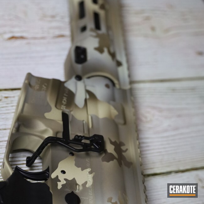 Arid Multicam Savage Arms Msr-15 Cerakoted Using Patriot Brown, Chocolate Brown And Benelli® Sand