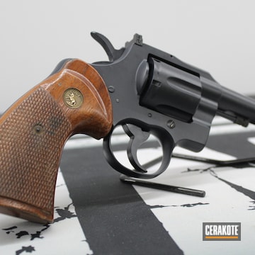 Colt Revolver Cerakoted Using Blackout