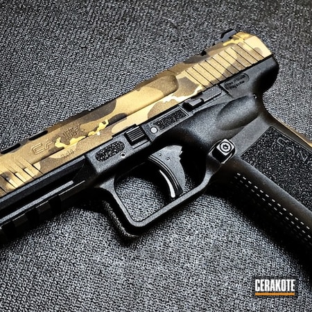 Powder Coating: 9mm,Elite,Graphite Black H-146,S.H.O.T,Pistol,Gold H-122,AR Pistol,Canik,Handgun,Burnt Bronze H-148